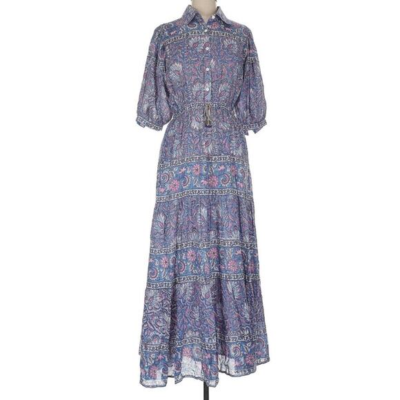 Women’s Alicia Bell Blair Maxi Dress Size Medium Blue Pink - Picture 1 of 3